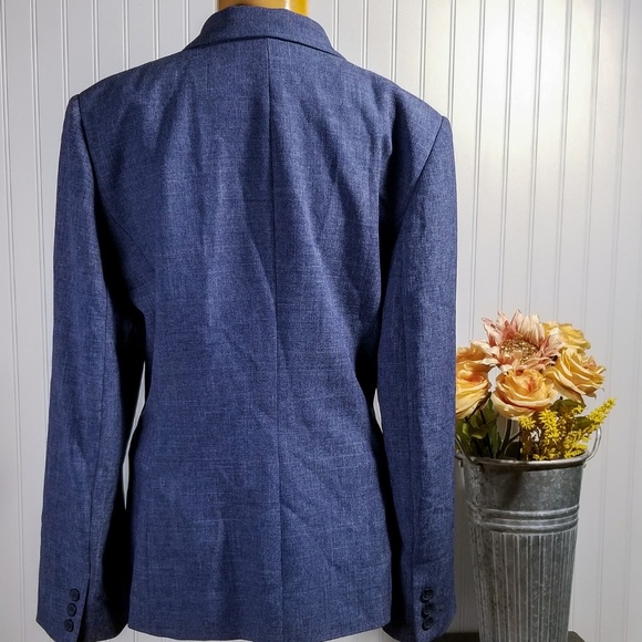| alex marie | woven blue 1-button blazer - Picture 4 of 6
